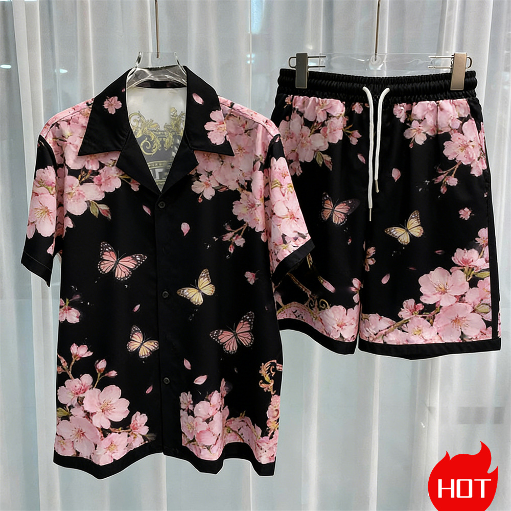 Summer Clothing Guys - 디지털 프린트 남성 세트 패션 투피스