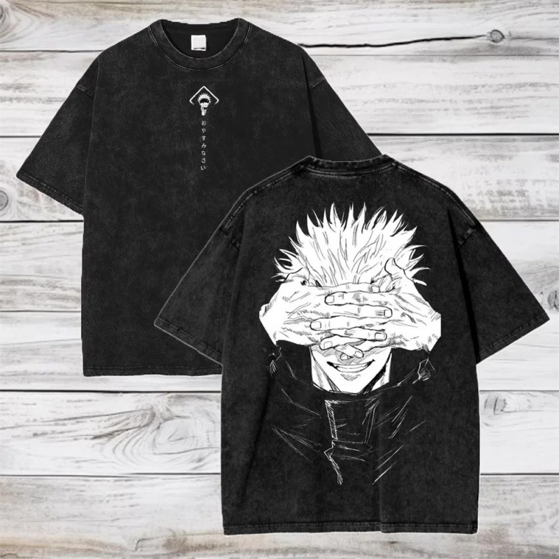 Summer Away Clothing - 고죠 사토루 주술회전 티셔츠 남녀공용 워싱