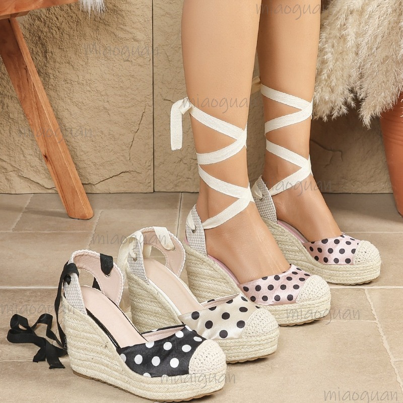Espadrille Sandal Women - 2026 새 봄 여름 여성용 도트