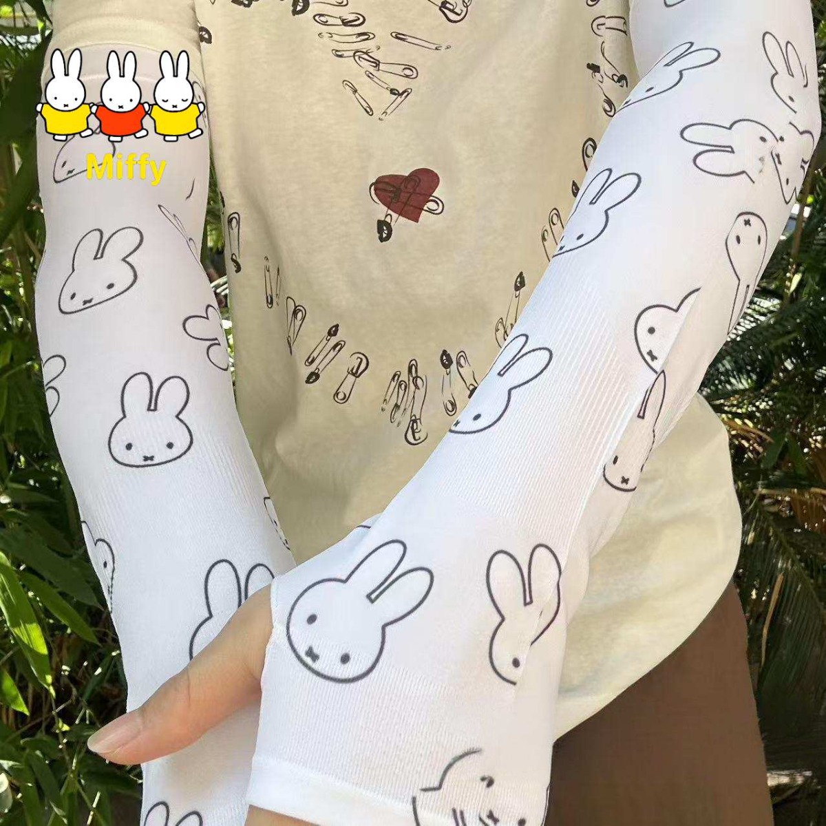 Summer Away Clothing - 카와이 미피 선 프로텍션 슬리브 루즈핏