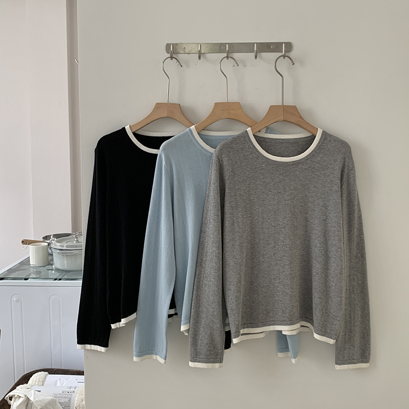 Summer Clothing Essentials - 100% 면 여성용 O넥 컬러 블로킹