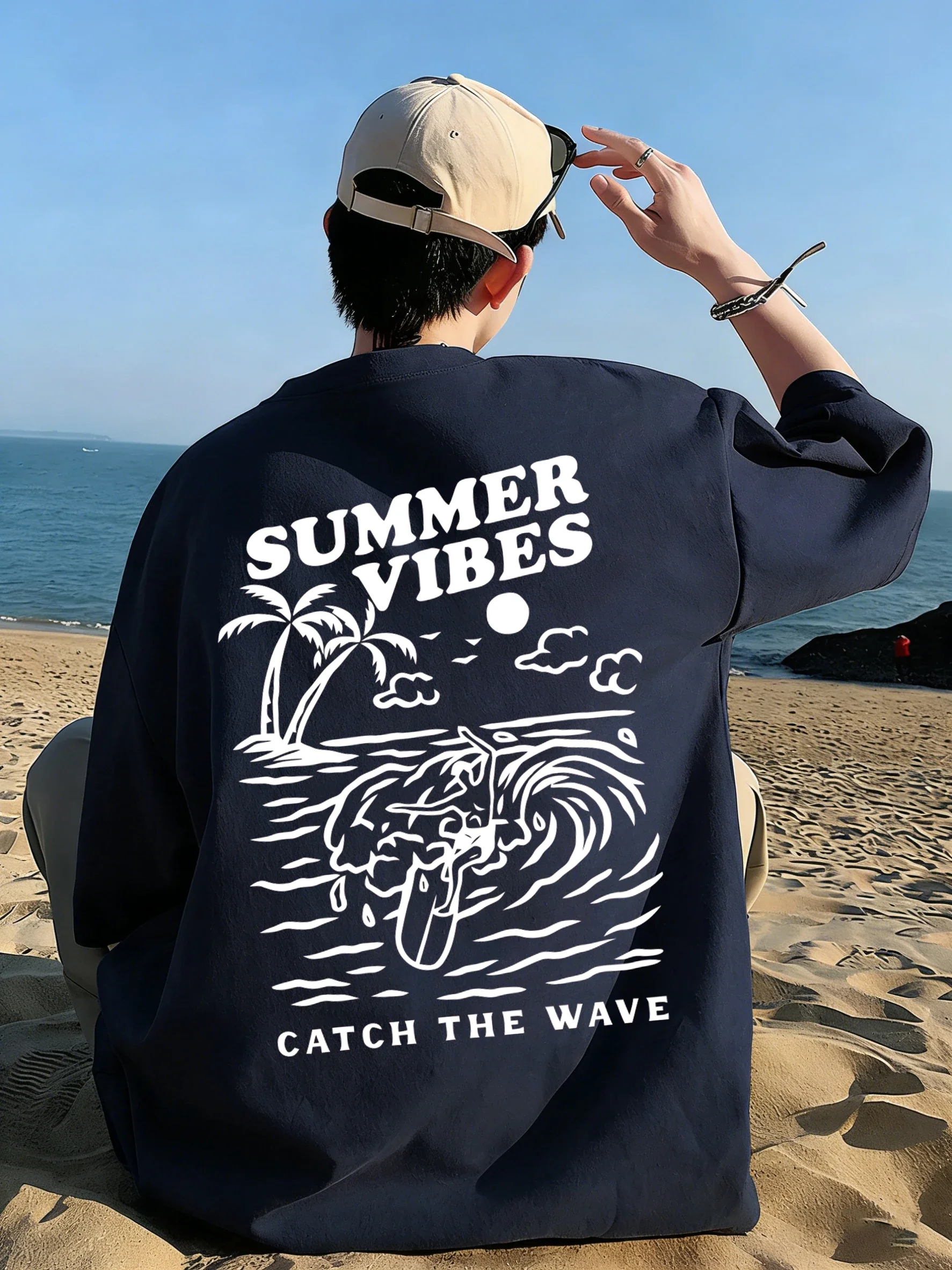 Summer Vibes Clothing Men - Summer Vibes Catch The Wave 티셔츠