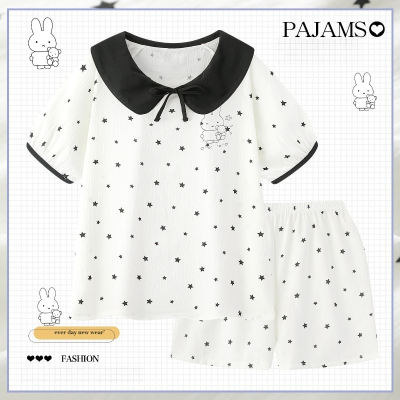 Summer Away Clothing - 귀여운 만화 미피 반소매 파자마 세트