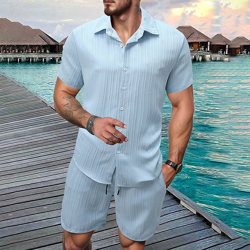 Summer Clothing Guys - 2026 신상 남성 세로 주름 라펠