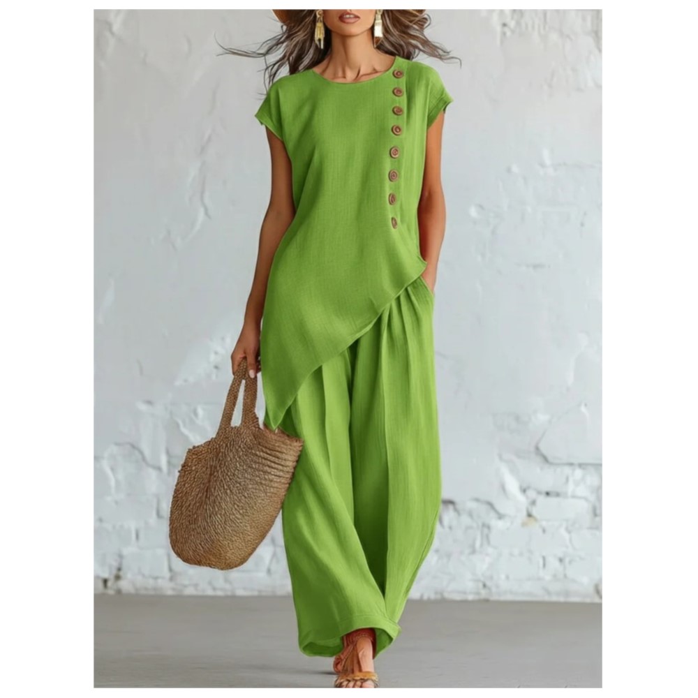Zara Summer Clothing For Women - 여름 캐주얼 O넥 버튼다운 반팔 상의