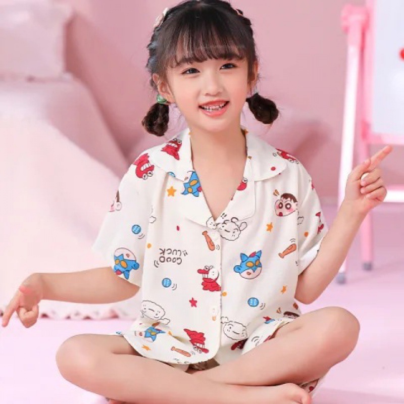 2Pcs 여름 크레용 신짱 어린이 잠옷 세트 어린이 잠 - Summer Away Clothing 리뷰 및 가격