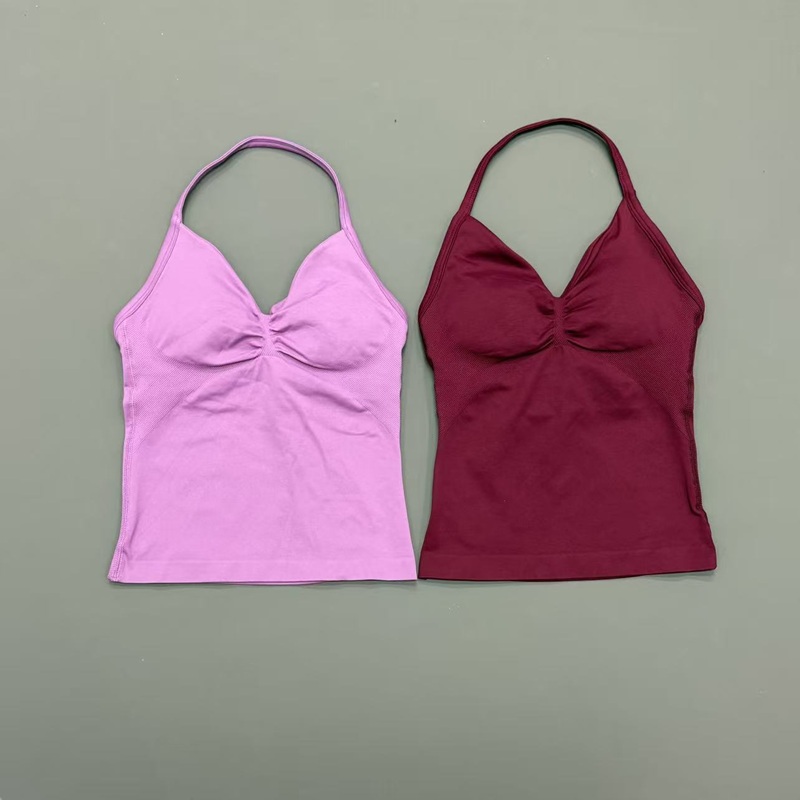 짐 여성용 스포츠 탱크탑 심리스 홀터 스파게티 스트랩  - Tank Top Breathable 리뷰 및 가격