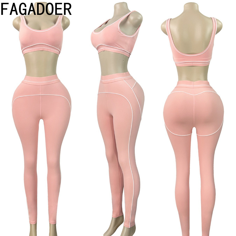 FAGADOER 패션 패치 워크 품질 스포티 세트 여성 - Quality Summer Clothing For Women 리뷰 및 가격