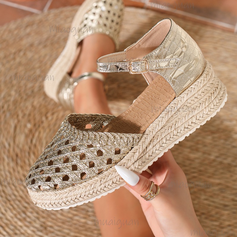 보헤미안 여성용 속이 비치는 엑스파드리유 웨지 샌들 발 - Espadrille Sandal Women 리뷰 및 가격