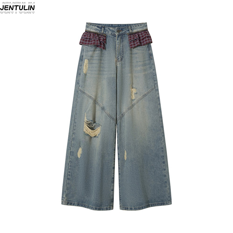 뉴 리벳 피어싱 청바지 남성 의류 여름 디자인 바지 아 - Summer Vibes Clothing Men 리뷰 및 가격