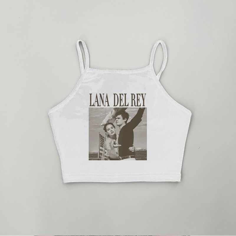 LANA DEL REY 여성용 고딕 프린트 홀터 크롭탑 - Zara Summer Clothing For Women 리뷰 및 가격