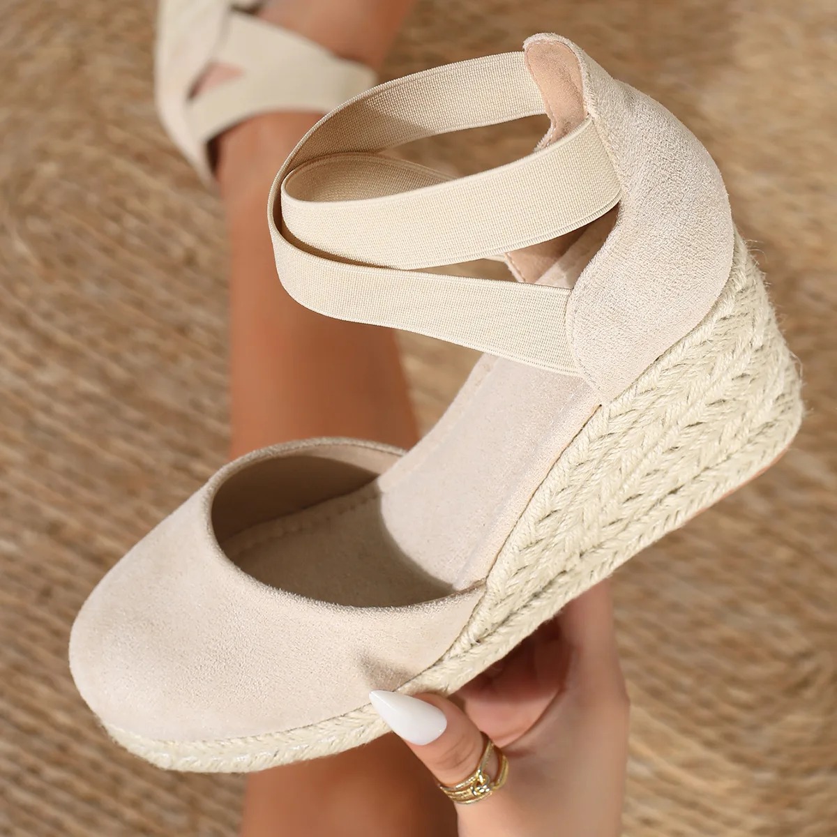 커버 토 여성용 에스파드리유 웨지 샌들 발목 스트랩 여 - Espadrille Sandal Women 리뷰 및 가격