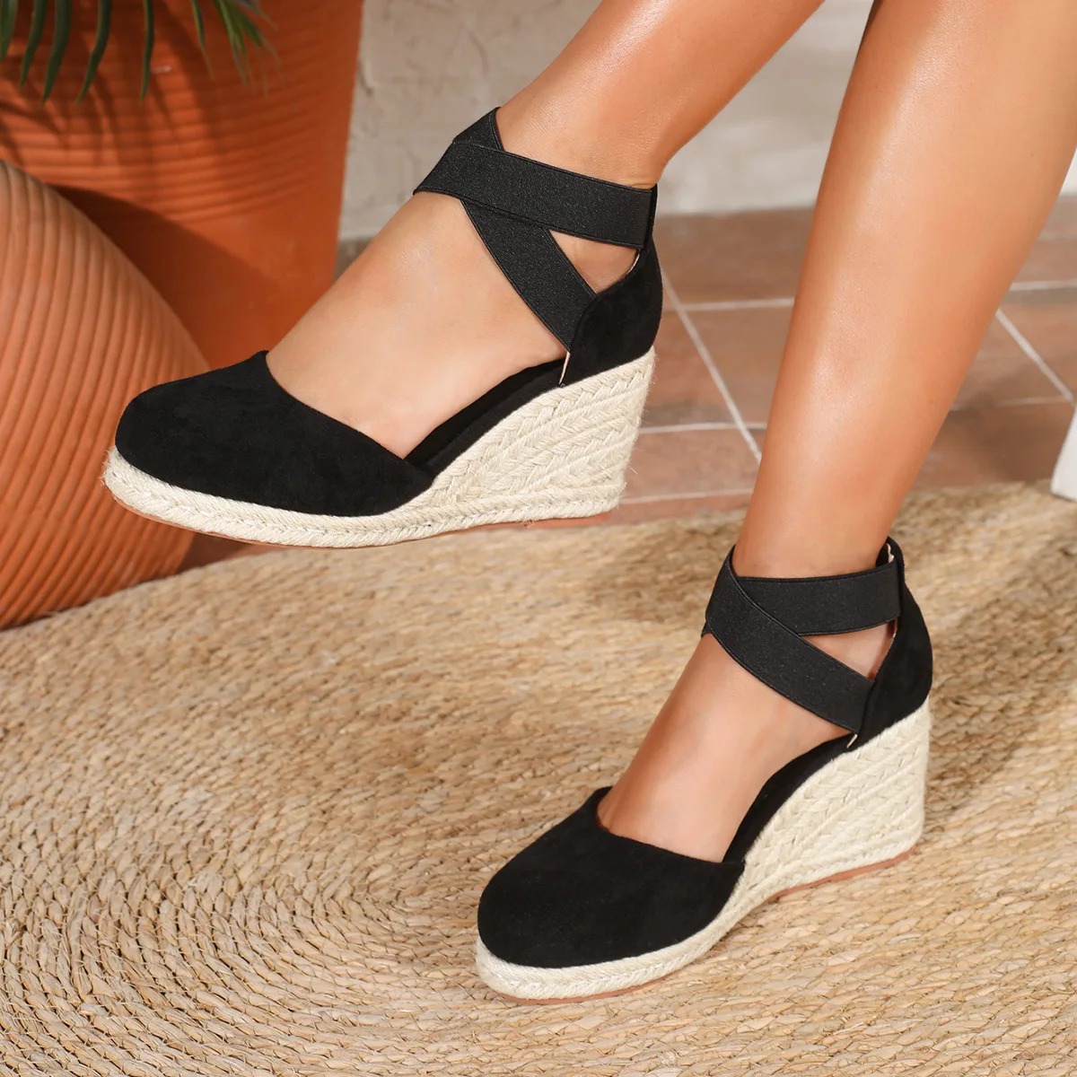 커버 토 여성용 에스파드리유 웨지 샌들 발목 스트랩 여 - Espadrille Sandal Women 리뷰 및 가격