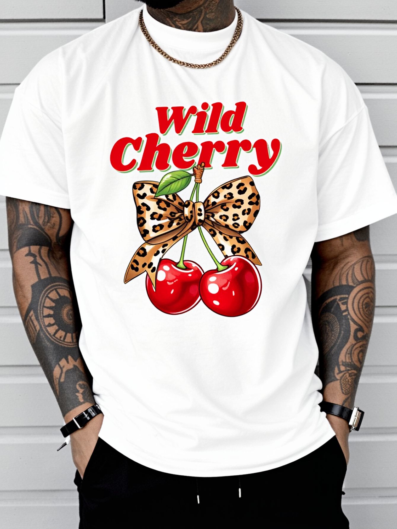 Cherry Lover Leopard Coquette  - Summer Vibes Clothing Men 리뷰 및 가격