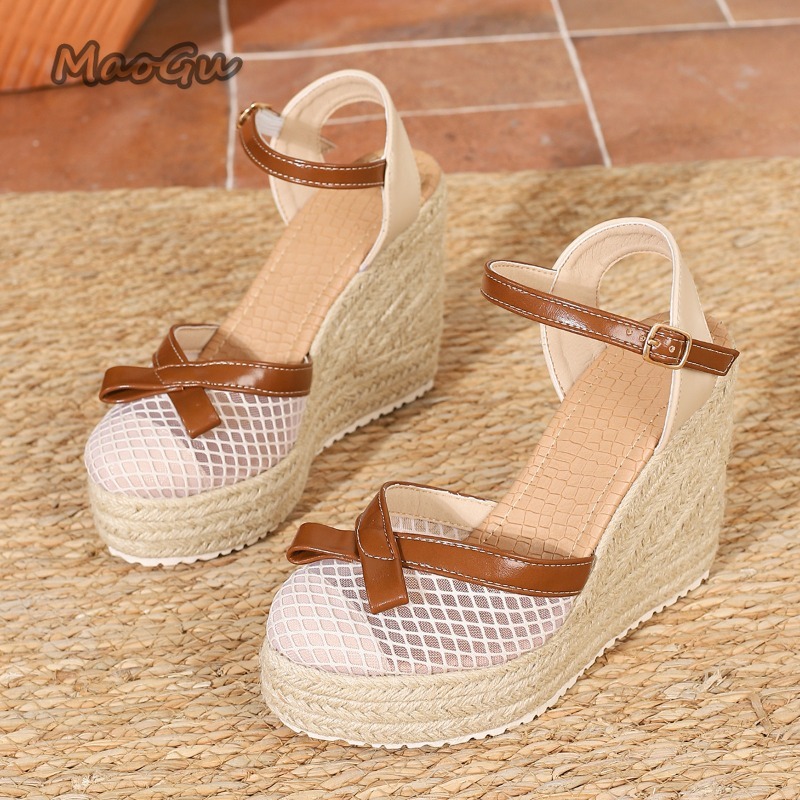 사이즈 42 여성용 메쉬 보우 에스파드리유 웨지 샌들  - Espadrille Sandal Women 리뷰 및 가격