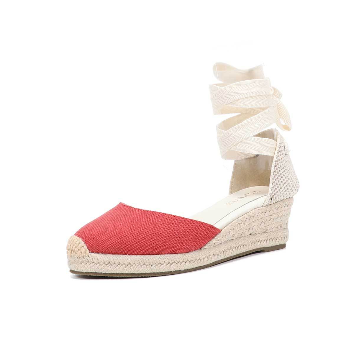 여성 웨지 에스파드리유 레이스업 샌들 편안한 여름 신발 - Espadrille Sandal Women 리뷰 및 가격