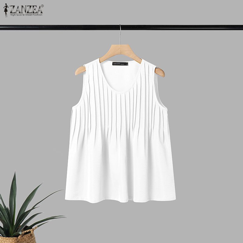 ZANZEA 여성 여름 핀턱 탱크탑 플러스 사이즈 캐주 - Summer Clothing Holiday 리뷰 및 가격