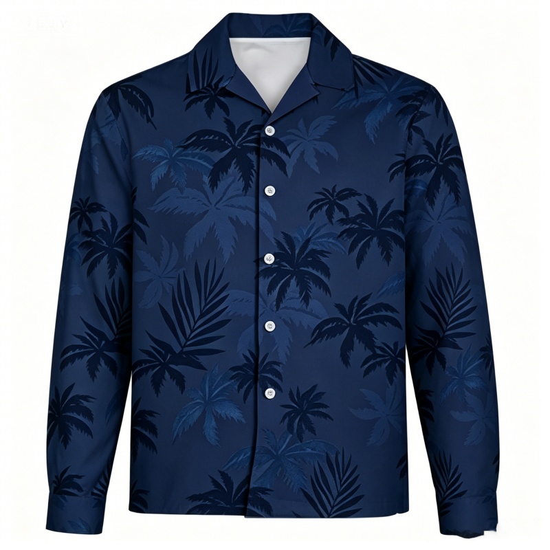 남성용 비치 휴가복 긴팔 하와이안 탑 트로피컬 코코넛  - Beach Shirt Hawaiian 리뷰 및 가격