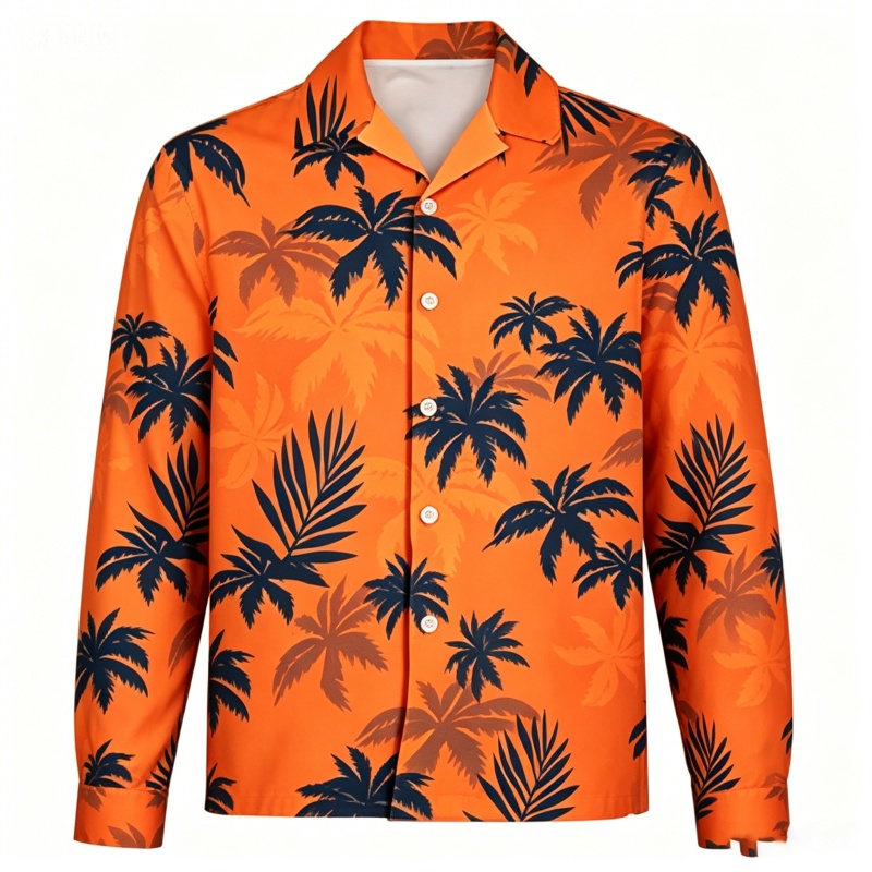 남성용 비치 휴가복 긴팔 하와이안 탑 트로피컬 코코넛  - Beach Shirt Hawaiian 리뷰 및 가격