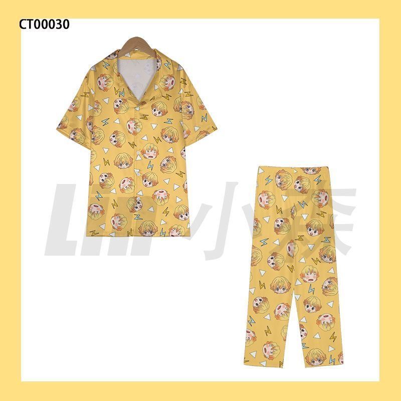 여름 귀여운 악마 슬레이어 젠이츠 잠옷 2피스 반팔 라 - Summer Away Clothing 리뷰 및 가격