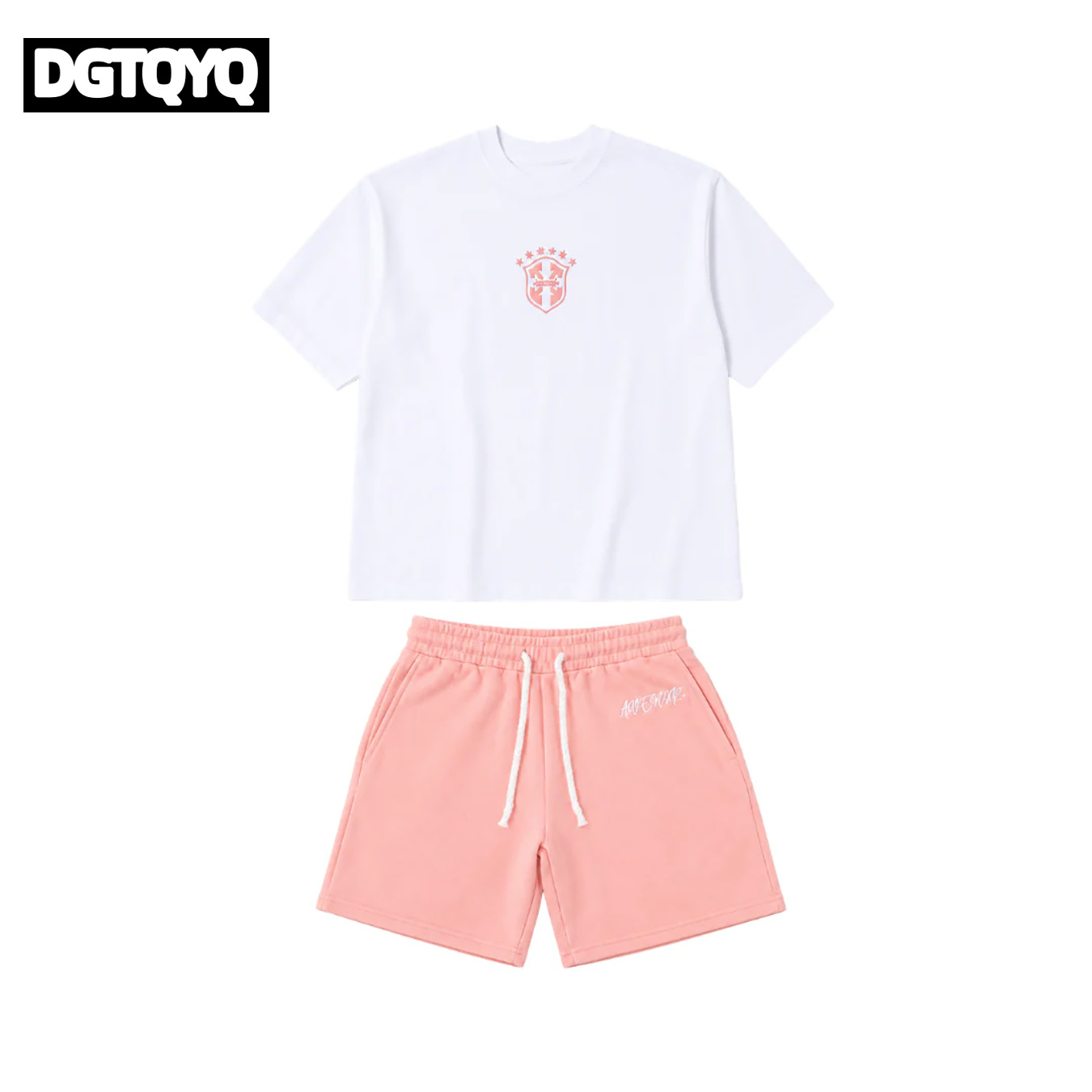 남성용 여름 신상 핑크 자수 캐주얼 반바지 스트레이트  - Summer Clothing Styles 리뷰 및 가격