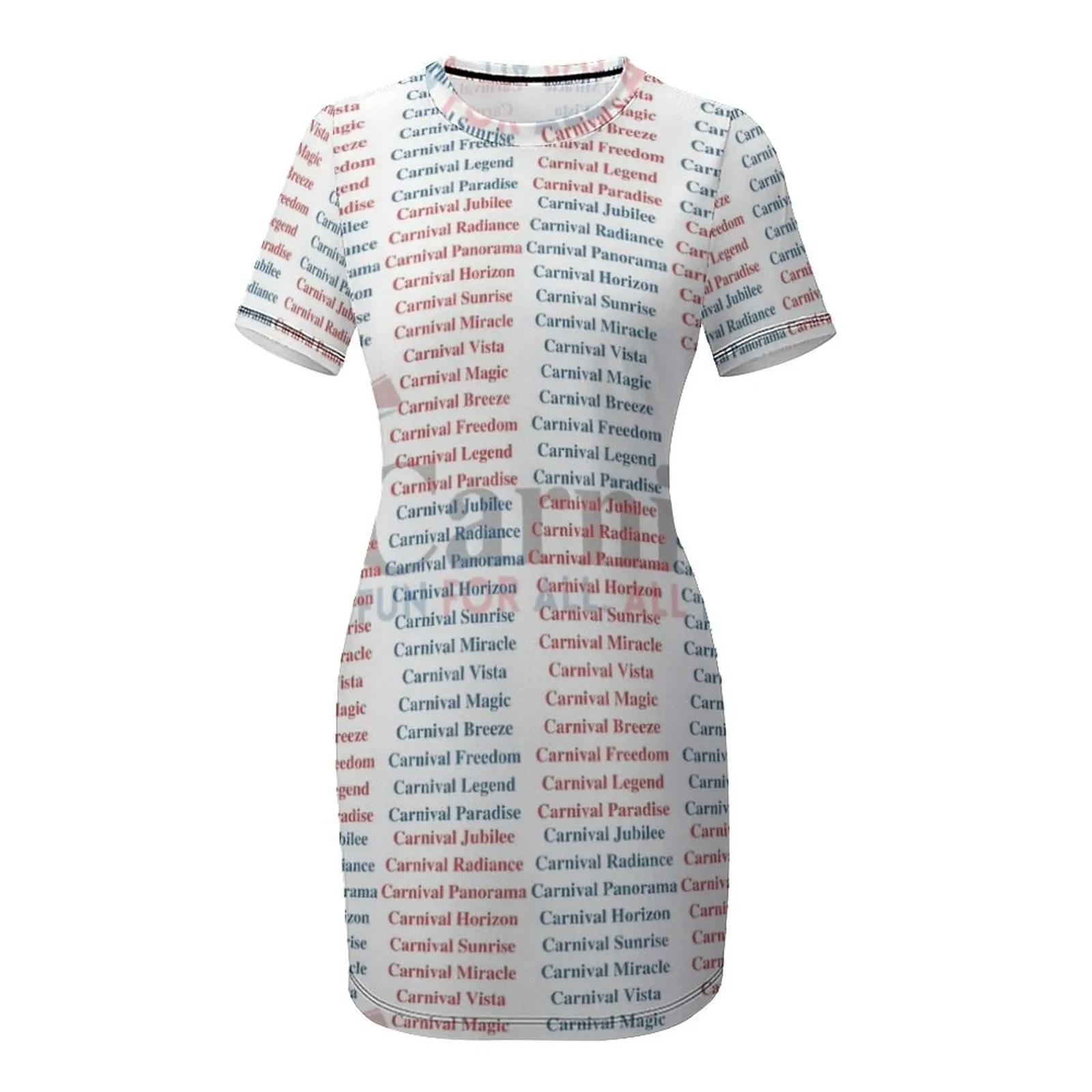 카니발 선박 이름이 새겨진 반팔 드레스 여성용 이브닝  - Summer Clothing Line Names 리뷰 및 가격