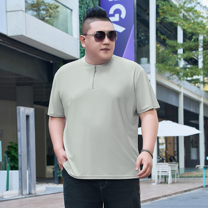 빅사이즈 9XL 남성 아이스 실크 헨리넥 반지퍼 티셔츠 - Summer Clothing Guys 리뷰 및 가격