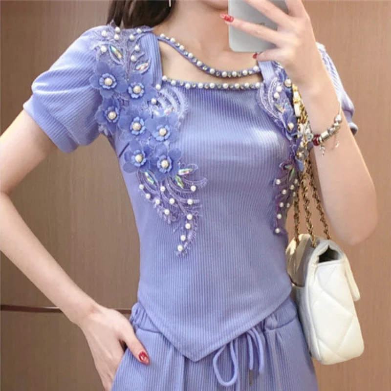 와이드 레그 여성 바지 퍼플 여성 팬츠 투피스 세트 한 - Summer Clothing Trends 2025 Women'S 리뷰 및 가격