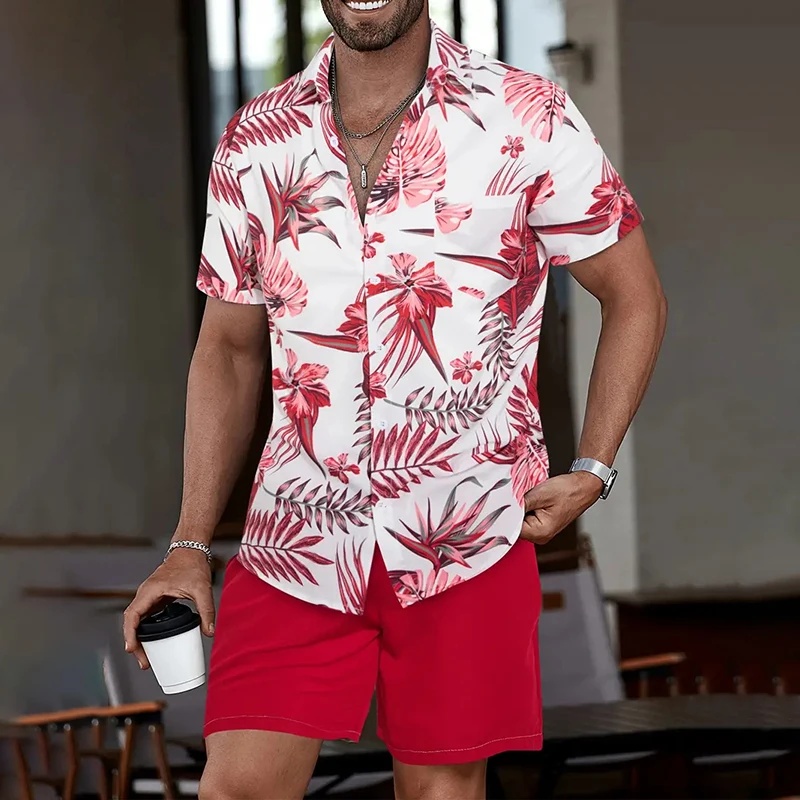 남성용 하와이안 반팔 셔츠 및 스포츠 반바지 세련된 야 - Beach Shirt Hawaiian 리뷰 및 가격