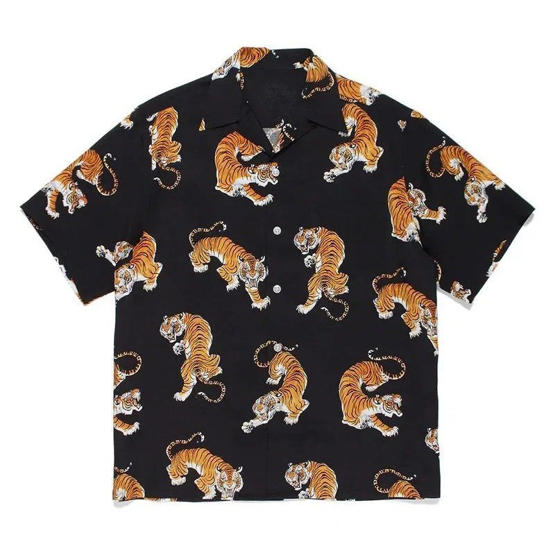 추천 여름 타이거 프린트 셔츠 반팔 블랙 탑 비치 휴가 - Summer Clothing Recommendations 리뷰 및 가격