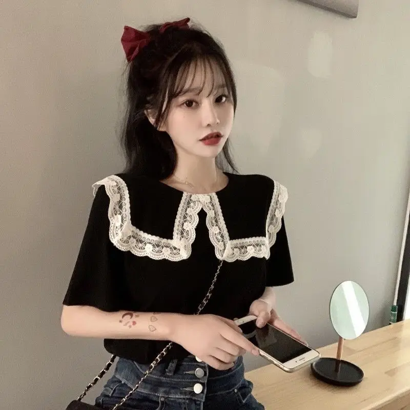 여성용 귀여운 탑 칼라 카와이 여성 셔츠 및 블라우스  - Summer Clothing Trends 2025 Women'S 리뷰 및 가격