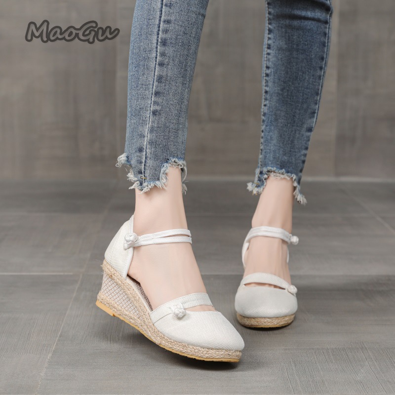 여성용 리넨 에스파드리유 웨지 샌들 라운드 토 앵클 스 - Espadrille Sandal Women 리뷰 및 가격