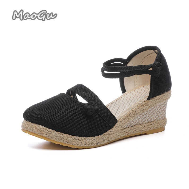 여성용 리넨 에스파드리유 웨지 샌들 라운드 토 앵클 스 - Espadrille Sandal Women 리뷰 및 가격