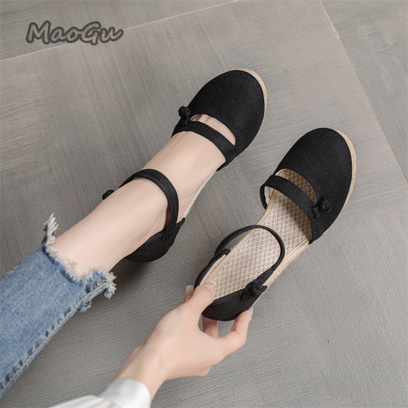여성용 리넨 에스파드리유 웨지 샌들 라운드 토 앵클 스 - Espadrille Sandal Women 리뷰 및 가격