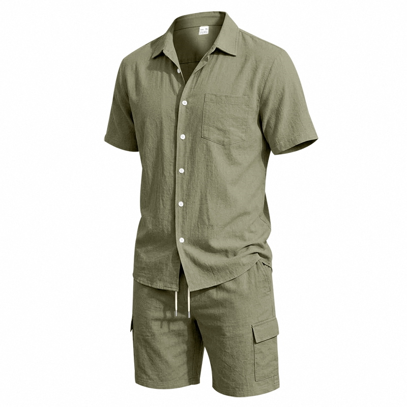 남성 여름 아메리칸 린넨 투피스 세트 반팔 셔츠 드로스 - Summer Clothing Guys 리뷰 및 가격
