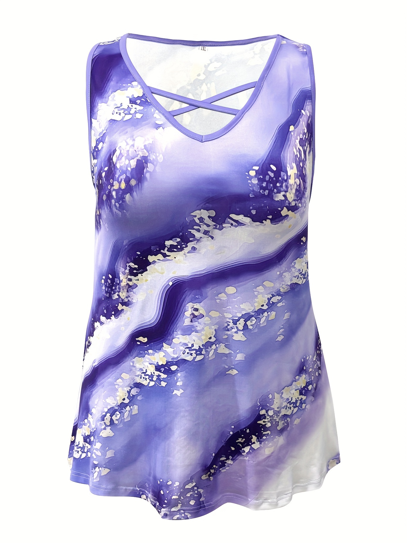 플러스 사이즈 대리석 프린트 탱크 탑 캐주얼 크리스 크 - Tank Top Breathable 리뷰 및 가격